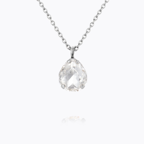 Caroline Svedbom Silver Mini Carlotta Necklace - Crystal